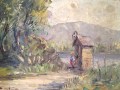 Óleo original sobre madera  pintado y firmado de los años 20 